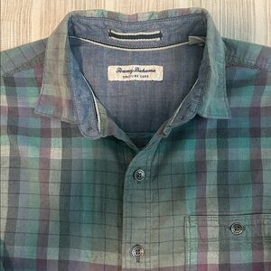 Tommy Bahama Coastline Cord Tropical weight Multicolor Plaid Shirt